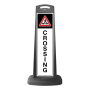Black Vertical Sign - Pedestrian Crossing Message
