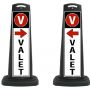 Black Vertical Sign w/Valet & Red Arrow Message - 1