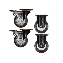 4" Swivel & Fixed Casters- Set of 4