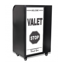 Glow Series Elite Valet Podium w/RGB LED Light & Power Station, 150 Hooks