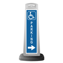 Valet White Vertical Panel w/Handicap Parking Reflective Sign P43
