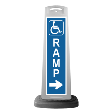 Valet White Vertical Panel w/Handicap Ramp Reflective Sign P44