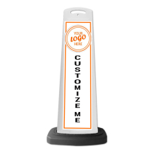 White Vertical Sign Panel w/Custom Artwork