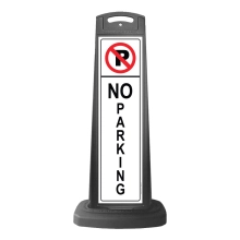 Valet Black Vertical Sign - No Parking Message