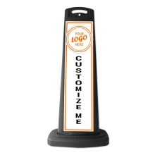 Black Vertical Sign Panel w/Custom Artwork