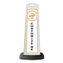 White Vertical Sign Panel w/Custom Artwork