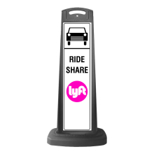 Black Vertical Sign - Ride Share Logo Message