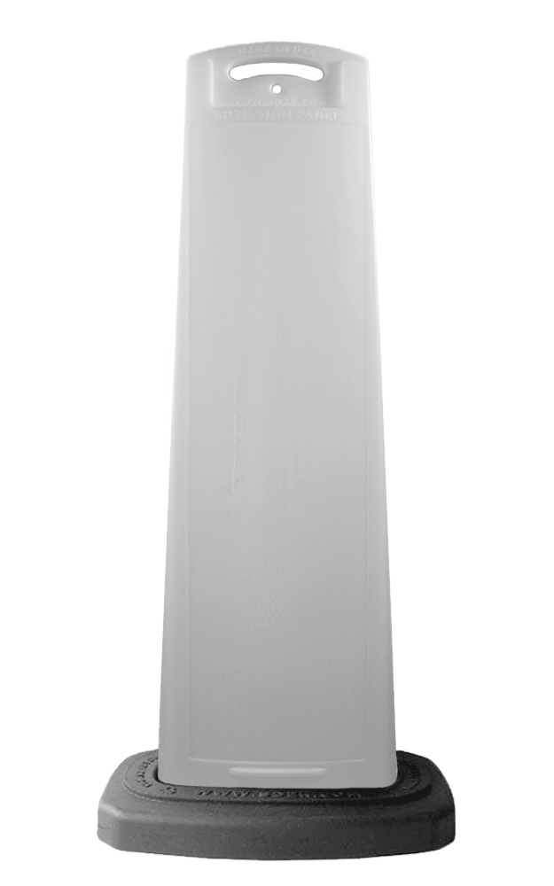 Blank White Vertical Sign Panel 